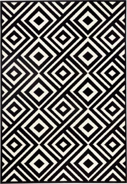 Černo-bílý koberec Zala