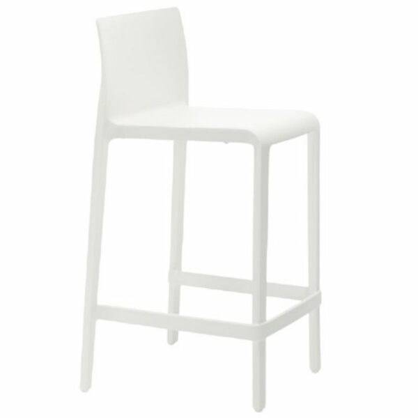 Pedrali Bílá plastová barová židle Volt