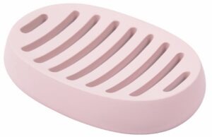 Růžová plastová miska na mýdlo