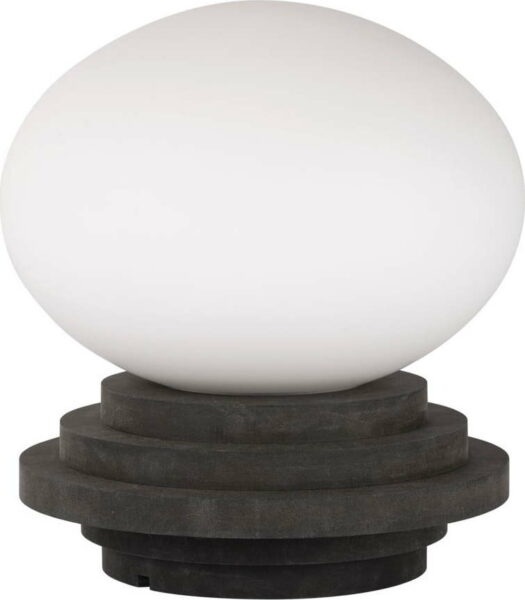 Bílo-šedá stolní lampa Amfi -