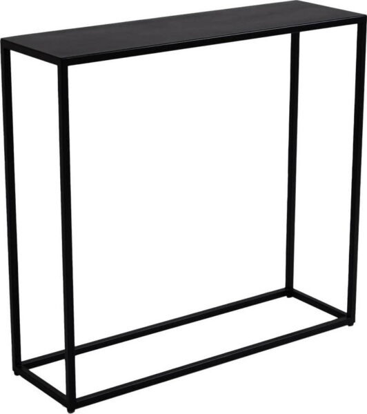 Černý kovový konzolový stolek 100x30 cm