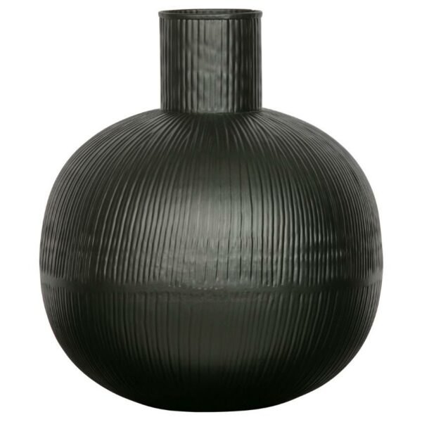 Hoorns Černá kovová váza Micaiah