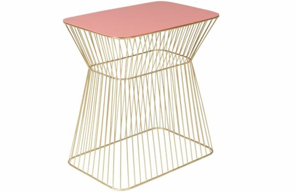 Růžovo zlatý kovový odkládací stolek BOLD MONKEY NO