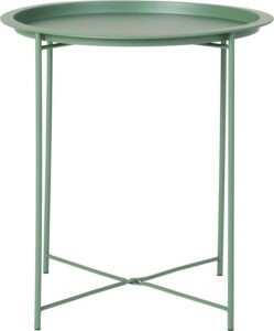 Zelený odkládací stolek z matně lakované