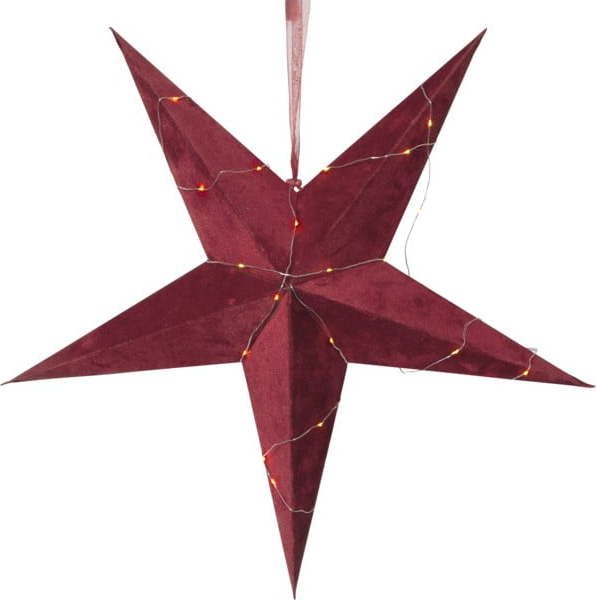 Červená vánoční světelná dekorace Star