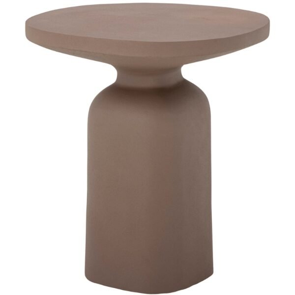 Matně hnědý kovový odkládací stolek