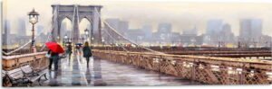 Obraz Styler Canvas Watercolor New York Bridge