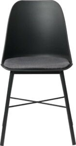 Sada 2 černo-šedých židlí Unique