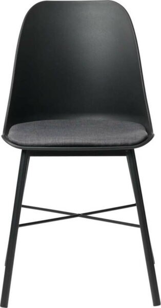 Sada 2 černo-šedých židlí Unique