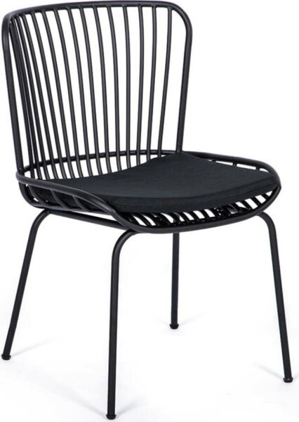 Sada 2 černých zahradních židlí
