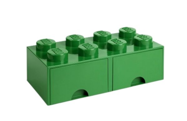 Tmavě zelený úložný box LEGO® Storage 25 x