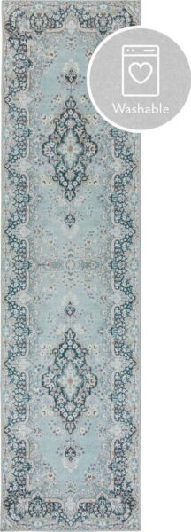 Tyrkysový pratelný koberec běhoun 60x230 cm FOLD