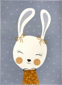 Šedý dětský koberec 150x80 cm Bunny