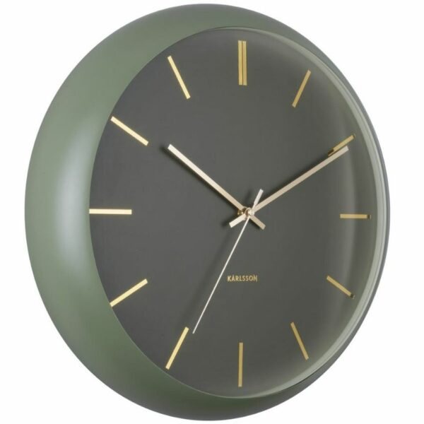 Time for home Zeleno-zlaté nástěnné hodiny