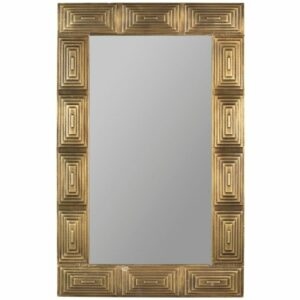 Zlaté kovové závěsné zrcadlo DUTCHBONE VOLAN