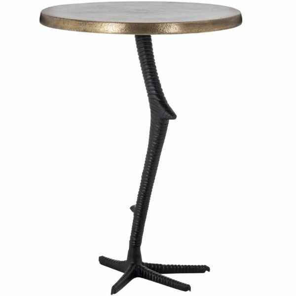 Zlatý kovový odkládací stolek Richmond Ostrich
