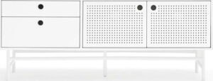 Bílý TV stolek 140x52 cm