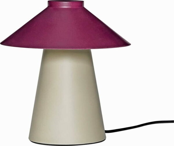 Fialovo-béžová kovová stolní lampa