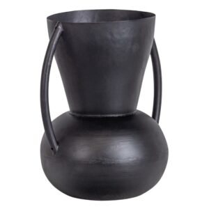 Hoorns Černá kovová váza Madai