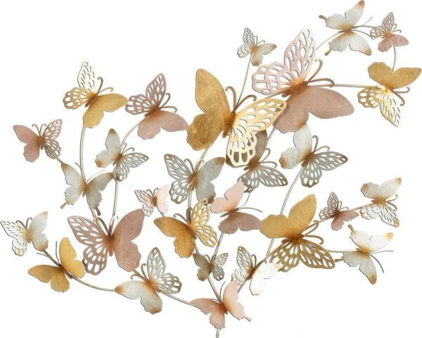 Kovová nástěnná dekorace 132x95.5 cm Butterflies
