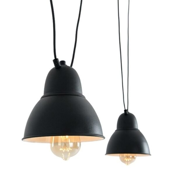 Nordic Design Černé kovové závěsné světlo
