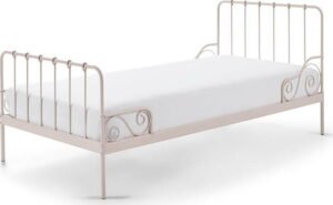 Růžová kovová dětská postel Vipack