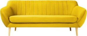 Žlutá sametová pohovka Mazzini Sofas