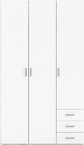 Bílá šatní skříň 116x200 cm