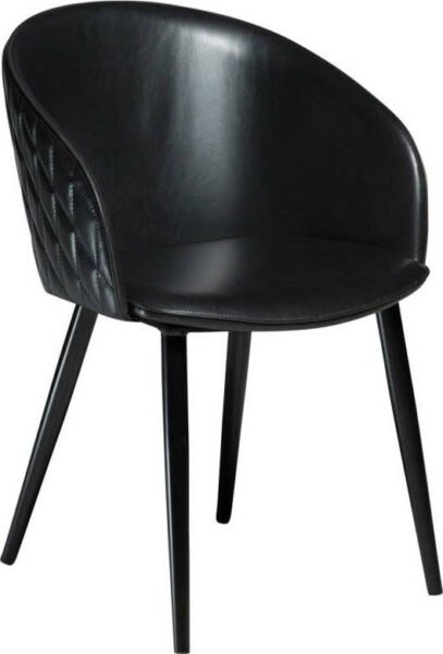 Černá koženková židle DAN-FORM