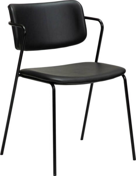 Černá židle z imitace kůže