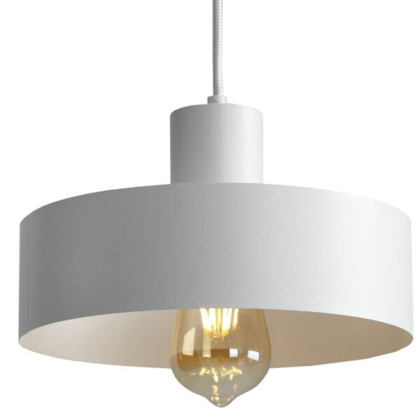 Nordic Design Bílé kovové závěsné světlo