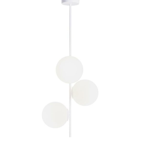 Nordic Design Bílé skleněné závěsné světlo