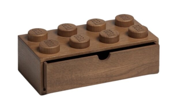 Tmavý dubový úložný box LEGO® Storage