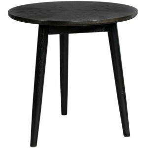 White Label Černý dubový odkládací stolek