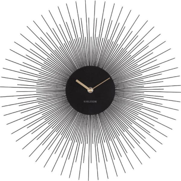 Černé nástěnné hodiny Karlsson