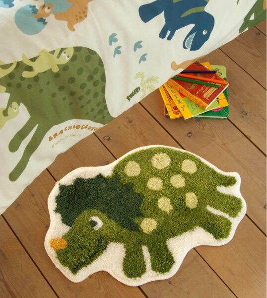 Zelený dětský koberec s