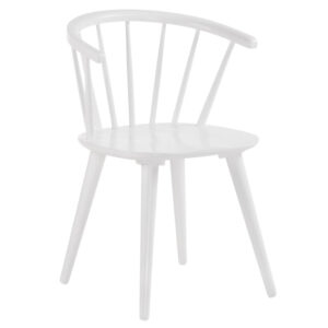 Bílá kaučuková jídelní židle Kave