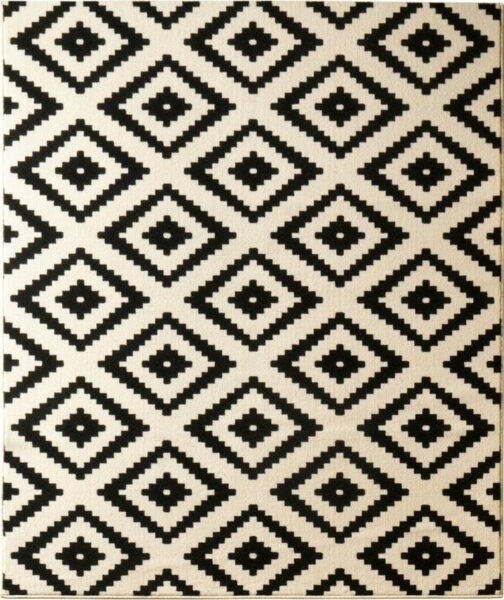 Krémovo-černý koberec Hanse Home Hamla