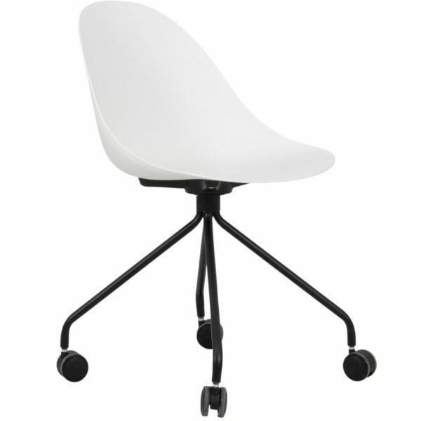 Bílo černá plastová konferenční židle