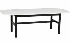 Bílý mramorový konferenční stolek ROWICO HAMMOND 135 x
