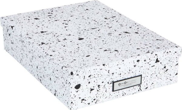 Černo-bílá úložná krabice Bigso Box