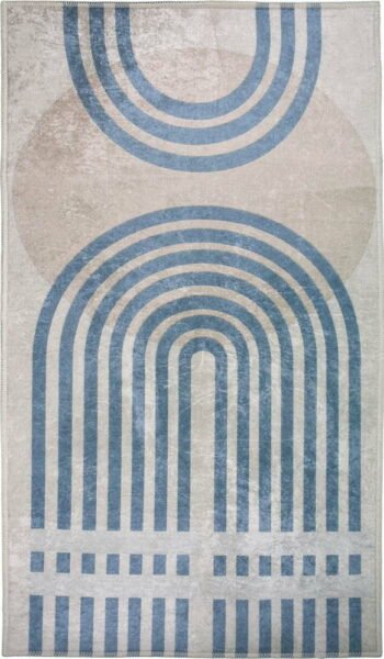 Modrý/šedý koberec 80x50 cm