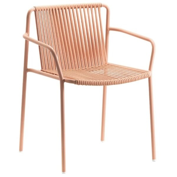 Pedrali Růžová kovová zahradní židle Tribeca