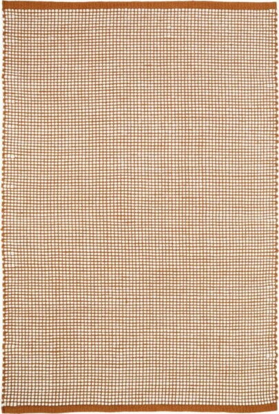 Oranžový koberec s podílem vlny 170x110
