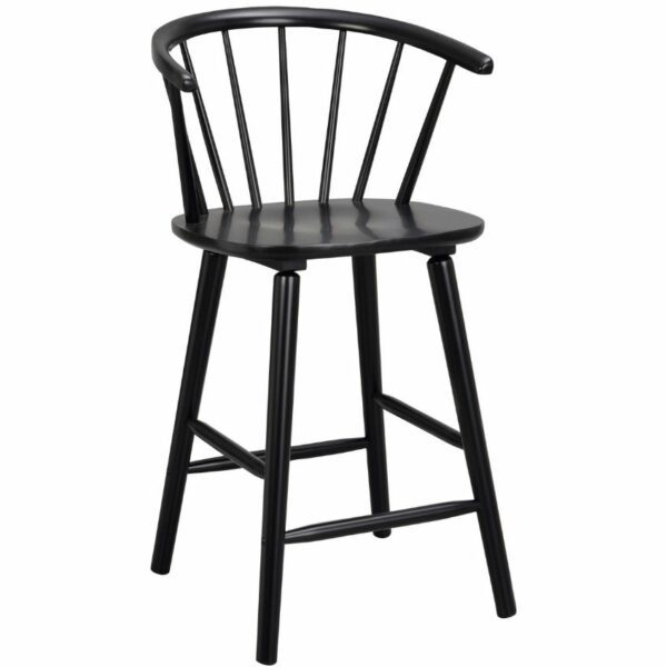 Černá dřevěná barová židle ROWICO CARMEN 64