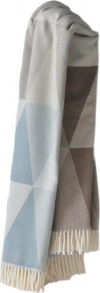 Modro-šedý pléd s podílem bavlny Euromant Pisa