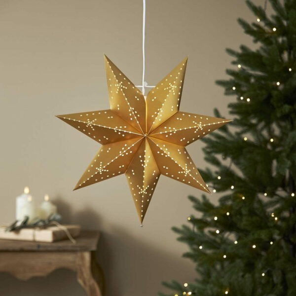 Vánoční světelná dekorace ve zlaté barvě ø