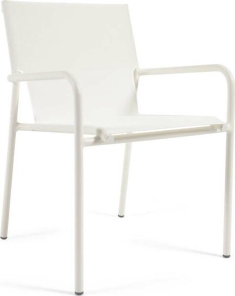Bílá hliníková zahradní židle Kave