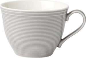 Bílo-šedý porcelánový šálek na kávu Villeroy &