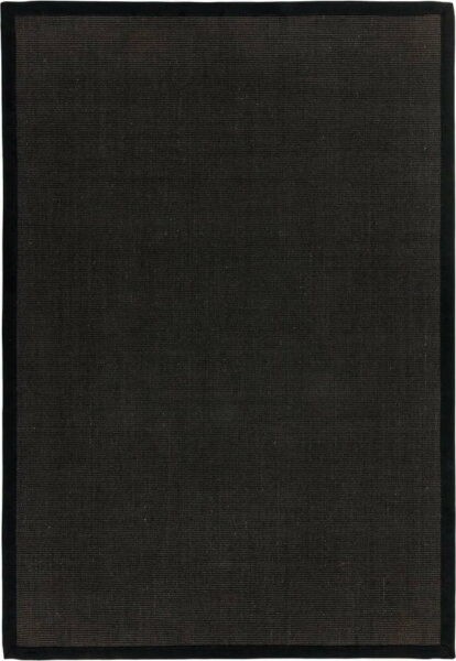 Černý koberec 180x120 cm Sisal